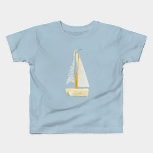 Little Driftwood Boat:Made by the Sea and Me Kids T-Shirt